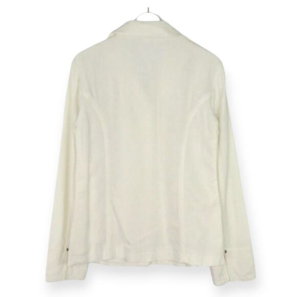 Vintage 90s Pendleton Ivory White Linen Jacket - Picture 2 of 4